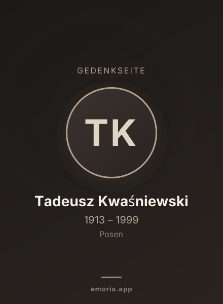 Gedenkportrait von Tadeusz Kwaśniewski