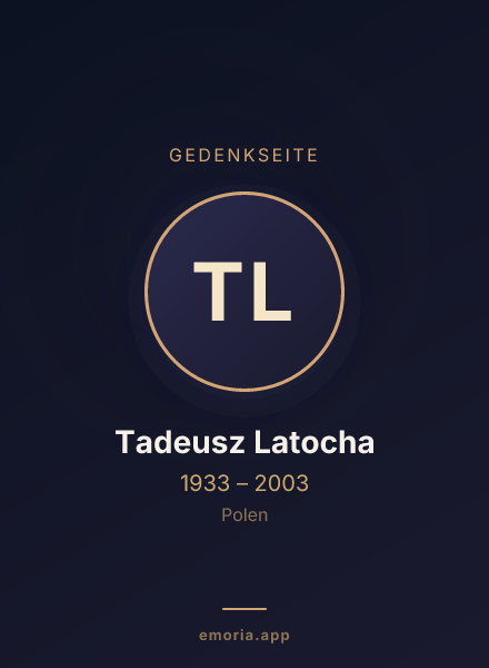 Gedenkportrait von Tadeusz Latocha
