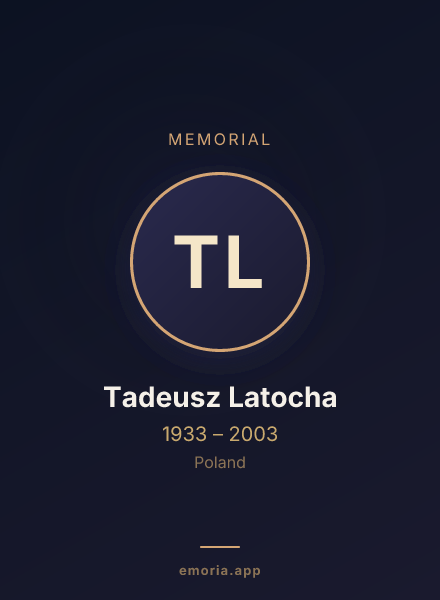 Memorial portrait of Tadeusz Latocha