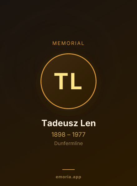 Memorial portrait of Tadeusz Len
