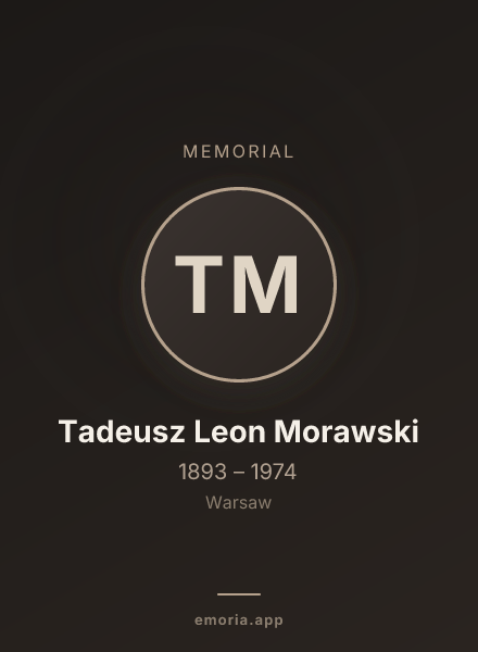 Memorial portrait of Tadeusz Leon Morawski