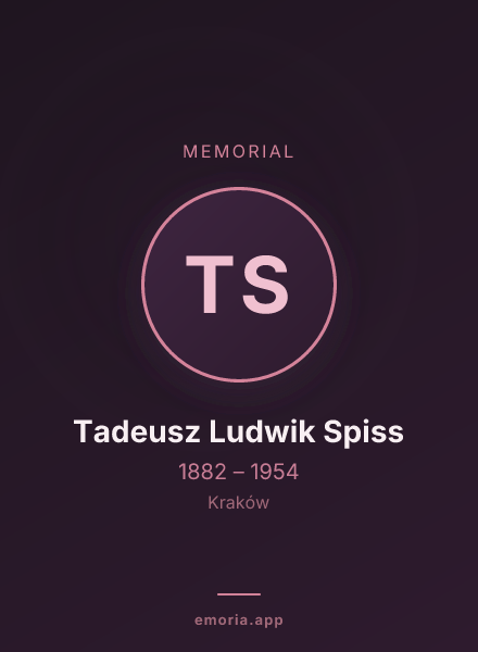 Memorial portrait of Tadeusz Ludwik Spiss