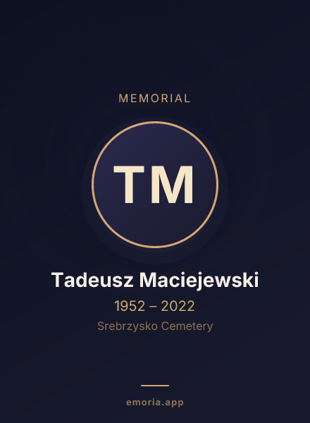 Memorial portrait of Tadeusz Maciejewski