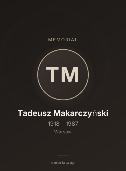 Memorial portrait of Tadeusz Makarczyński