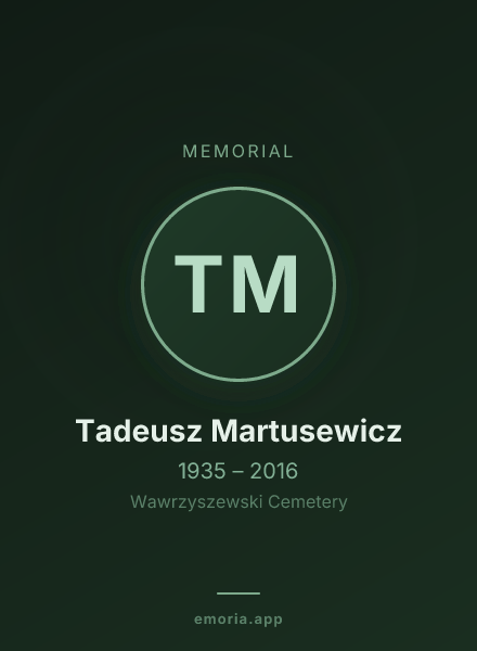 Memorial portrait of Tadeusz Martusewicz