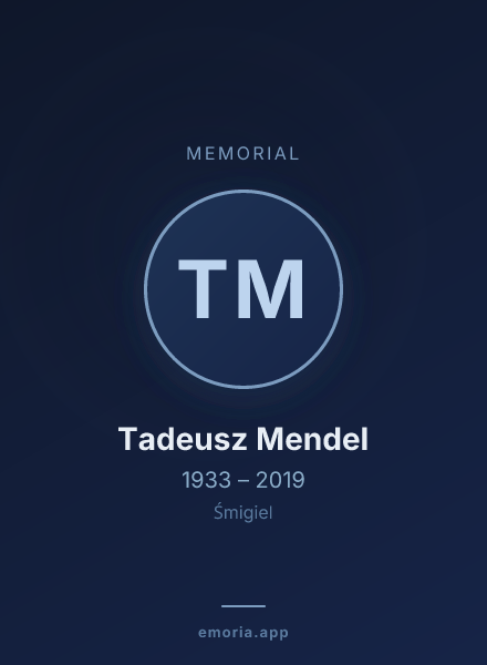 Memorial portrait of Tadeusz Mendel