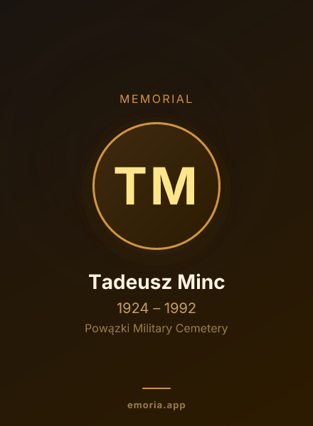 Memorial portrait of Tadeusz Minc