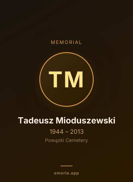 Memorial portrait of Tadeusz Mioduszewski