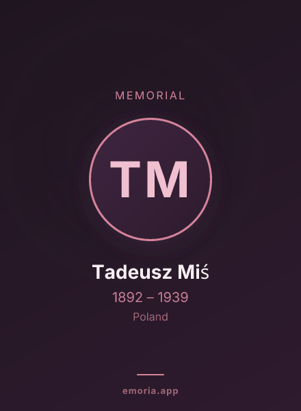 Memorial portrait of Tadeusz Miś