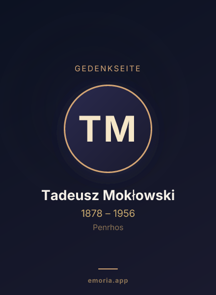 Gedenkportrait von Tadeusz Mokłowski