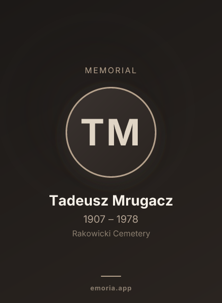 Memorial portrait of Tadeusz Mrugacz