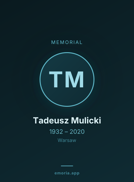 Memorial portrait of Tadeusz Mulicki