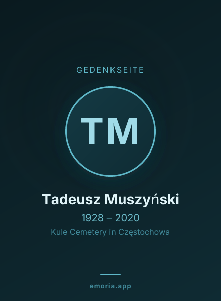 Gedenkportrait von Tadeusz Muszyński