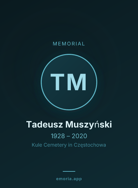 Memorial portrait of Tadeusz Muszyński