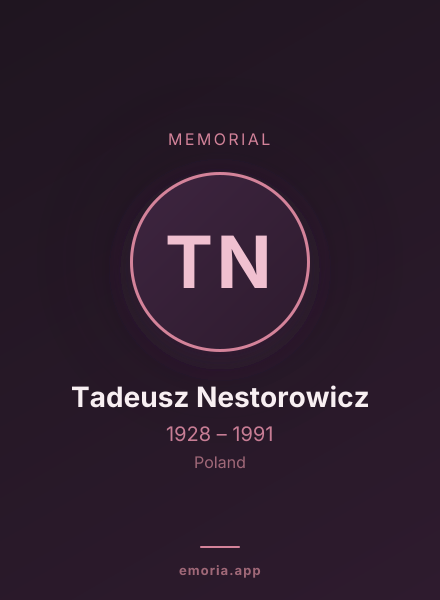Memorial portrait of Tadeusz Nestorowicz