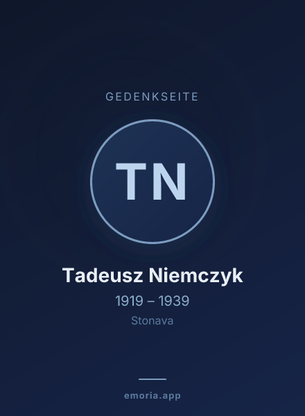 Gedenkportrait von Tadeusz Niemczyk