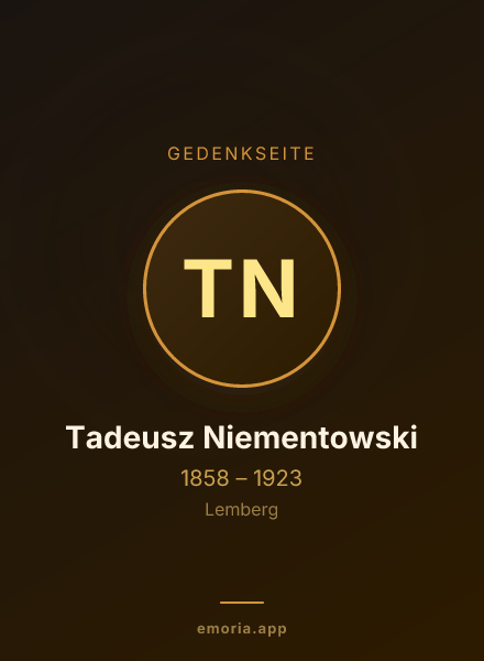 Gedenkportrait von Tadeusz Niementowski