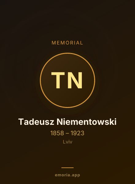 Memorial portrait of Tadeusz Niementowski
