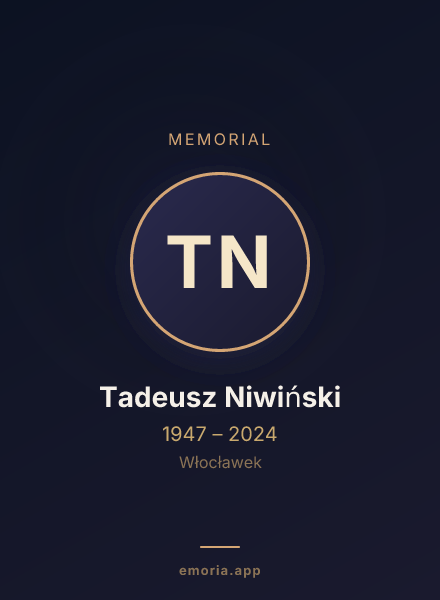 Memorial portrait of Tadeusz Niwiński