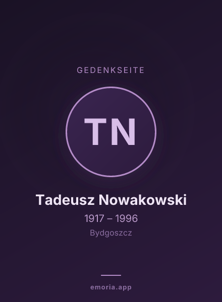 Gedenkportrait von Tadeusz Nowakowski