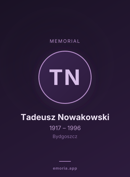 Memorial portrait of Tadeusz Nowakowski