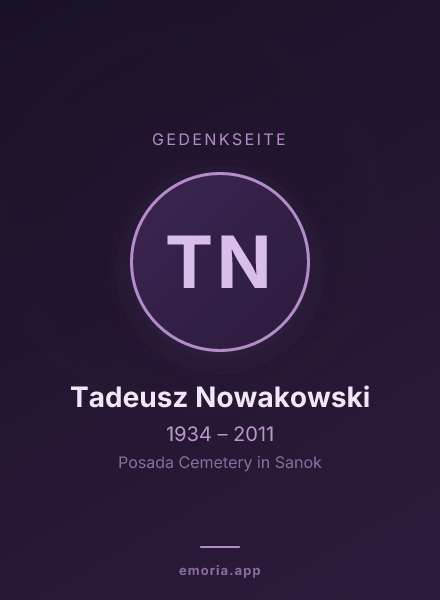 Gedenkportrait von Tadeusz Nowakowski