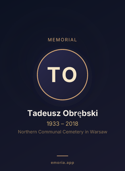 Memorial portrait of Tadeusz Obrębski