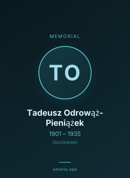 Memorial portrait of Tadeusz Odrowąż-Pieniążek