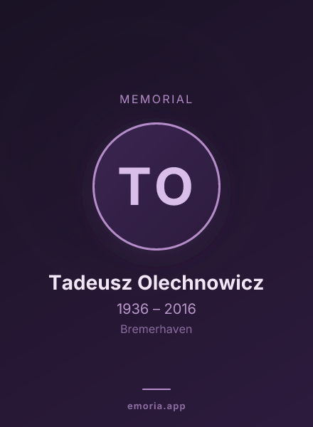 Memorial portrait of Tadeusz Olechnowicz