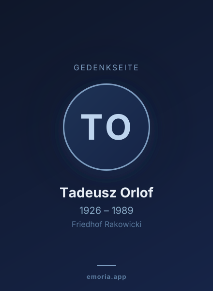 Gedenkportrait von Tadeusz Orlof