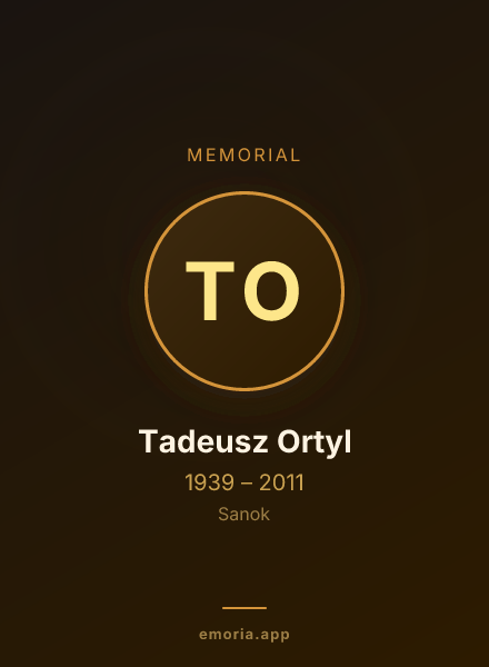 Memorial portrait of Tadeusz Ortyl