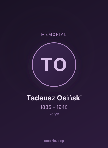 Memorial portrait of Tadeusz Osiński