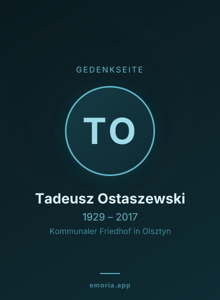 Gedenkportrait von Tadeusz Ostaszewski