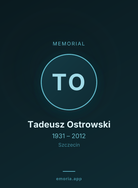 Memorial portrait of Tadeusz Ostrowski