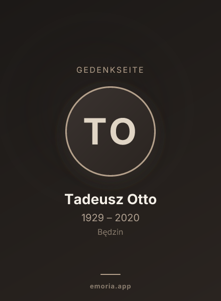 Gedenkportrait von Tadeusz Otto