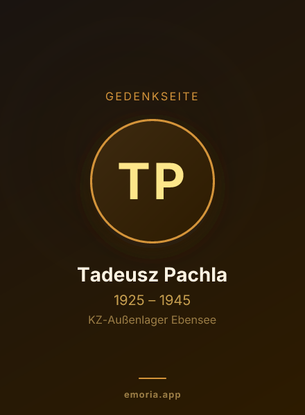 Gedenkportrait von Tadeusz Pachla