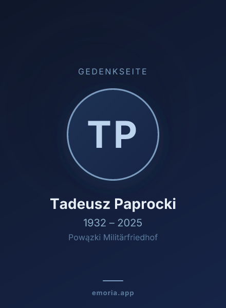 Gedenkportrait von Tadeusz Paprocki