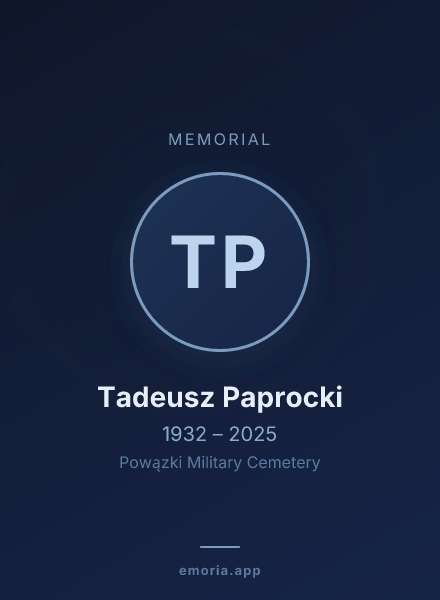 Memorial portrait of Tadeusz Paprocki