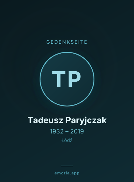 Gedenkportrait von Tadeusz Paryjczak