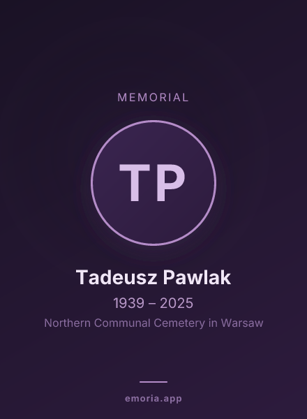 Memorial portrait of Tadeusz Pawlak