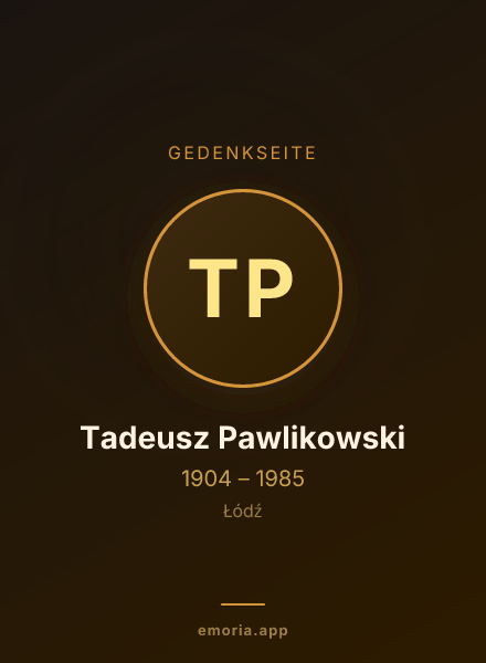 Gedenkportrait von Tadeusz Pawlikowski