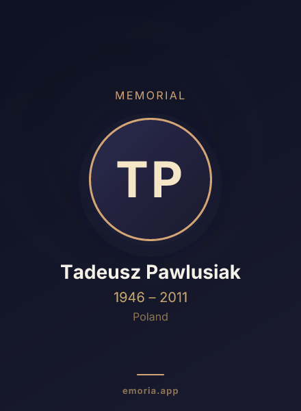 Memorial portrait of Tadeusz Pawlusiak