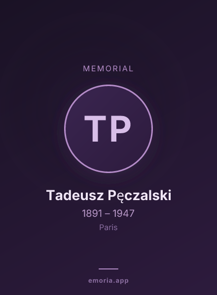 Memorial portrait of Tadeusz Pęczalski