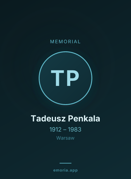 Memorial portrait of Tadeusz Penkala