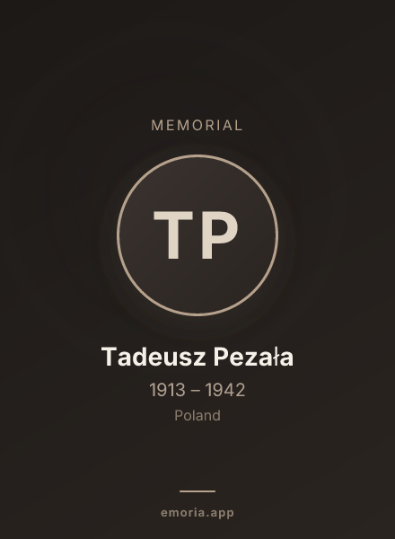 Memorial portrait of Tadeusz Pezała
