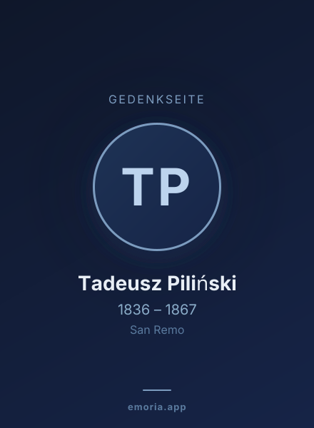 Gedenkportrait von Tadeusz Piliński