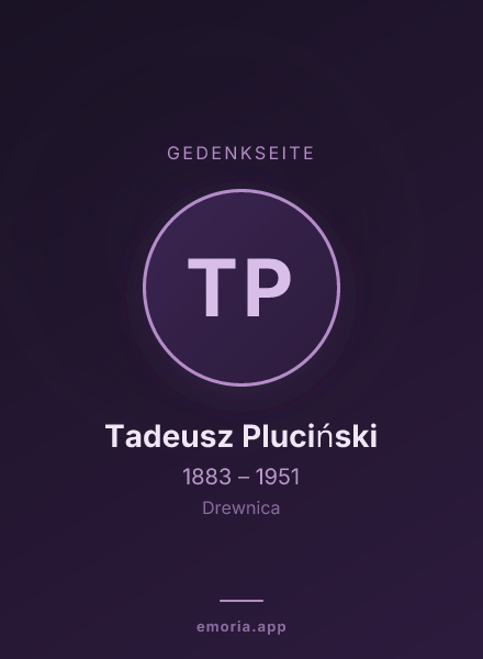 Gedenkportrait von Tadeusz Pluciński