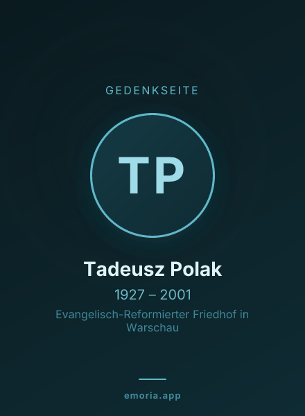 Gedenkportrait von Tadeusz Polak