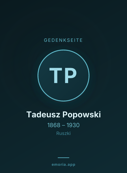 Gedenkportrait von Tadeusz Popowski