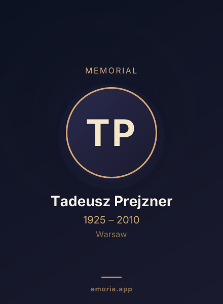 Memorial portrait of Tadeusz Prejzner